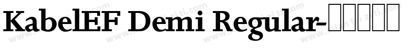 KabelEF Demi Regular字体转换